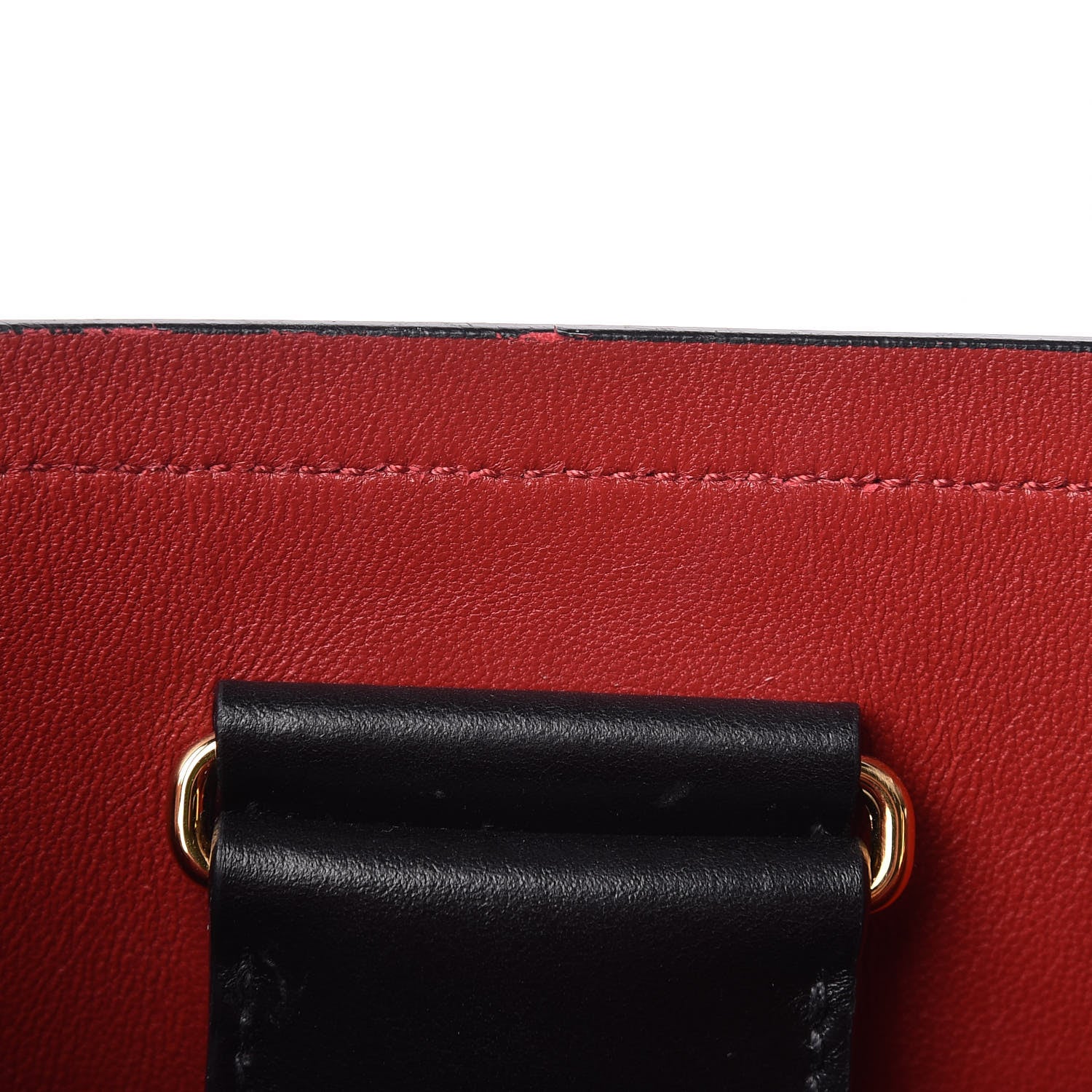 Prada Saffiano Cuir Medium Panier Bucket Bag Black Fuoco 8 of 10