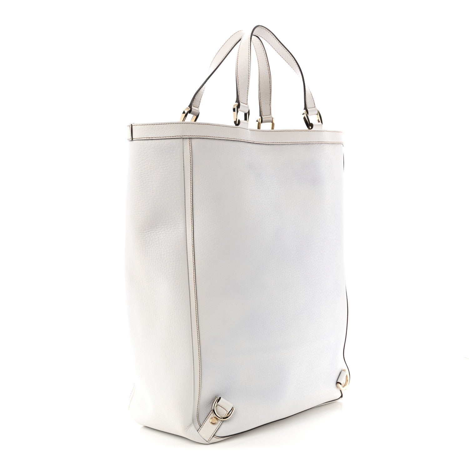 Gucci Textured Calfskin Abbey Tote  White 3 of 11