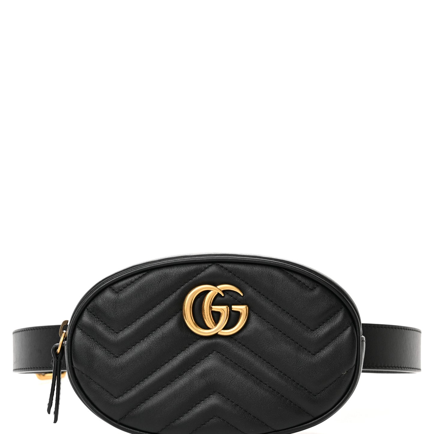 Calfskin Matelasse GG Marmont Belt Bag 95 38 Black