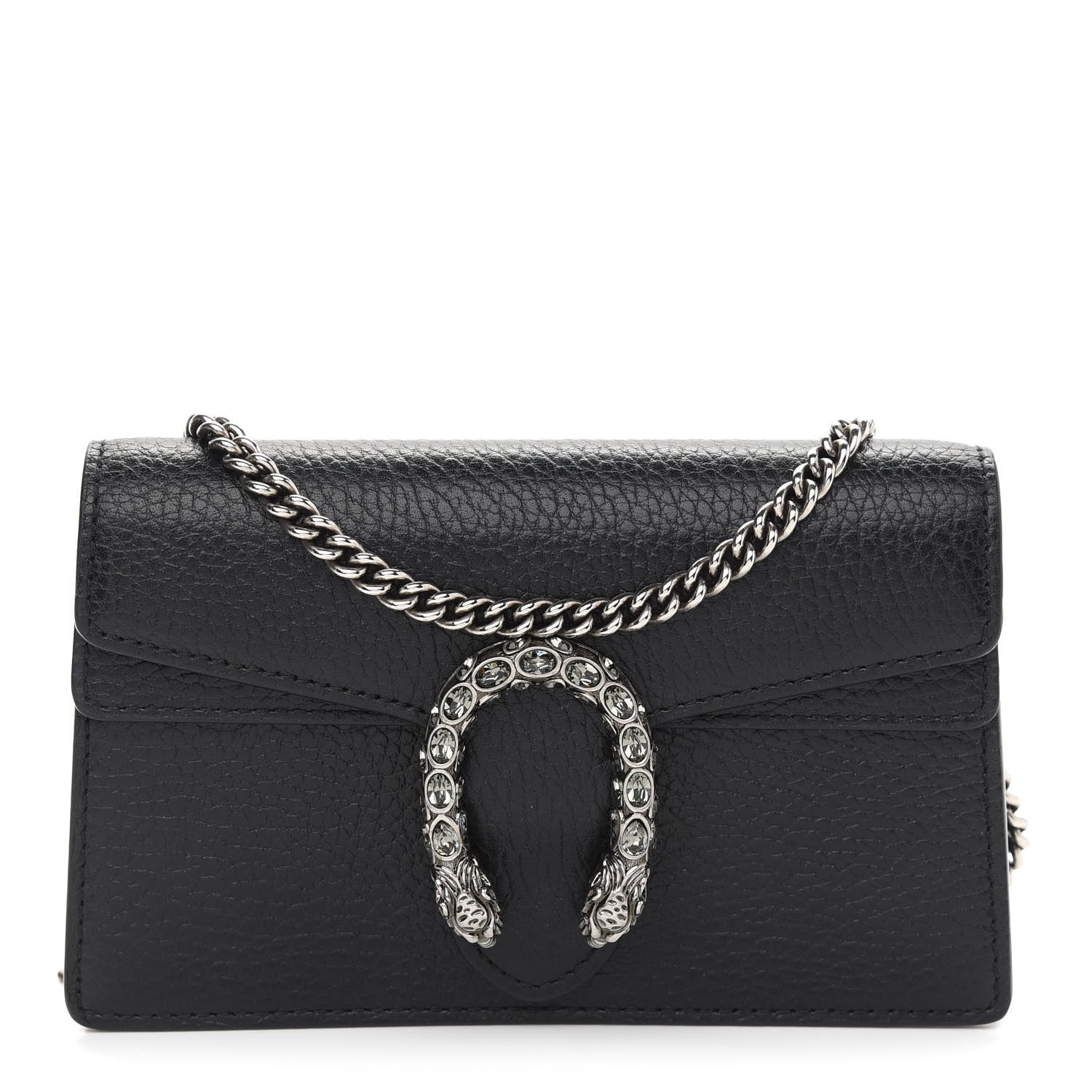 Gucci Calfskin Super Mini Dionysus Shoulder Bag Black 1 of 9