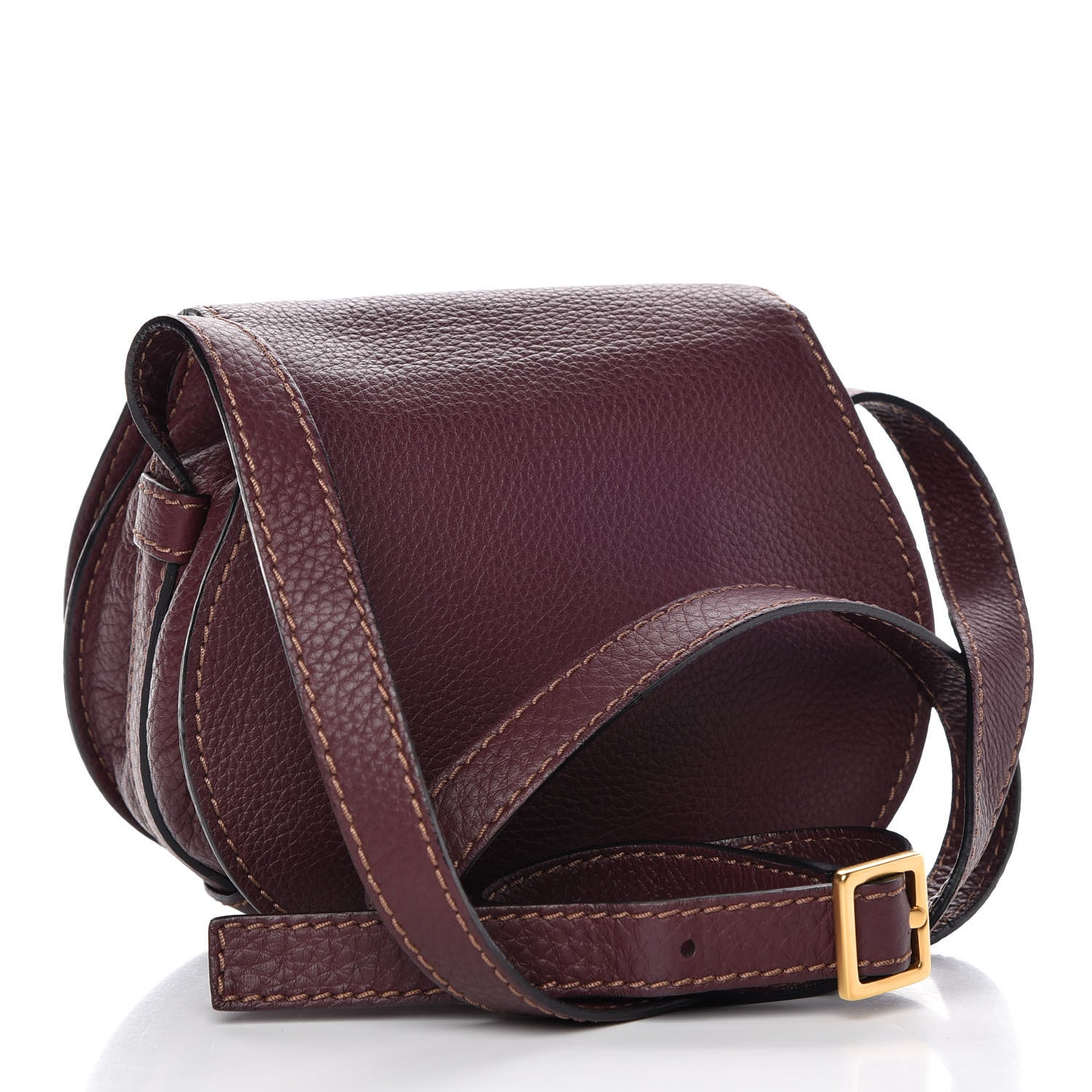 Chloe Calfskin Mini Marcie Round Crossbody Bag Dark Velvet 3 of 7