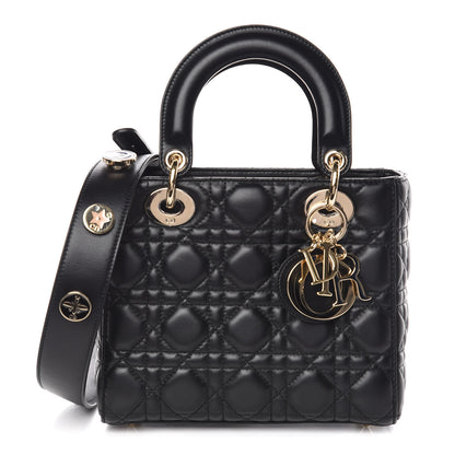 Christian Dior Lambskin Cannage Small Lucky Badges My Lady Dior Black 1 of 10
