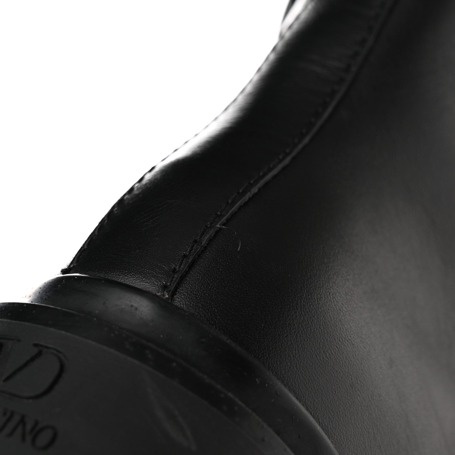 Valentino Garavani Calfskin Tonal Roman Stud 20/40mm Combat Boots 39 Black 13 of 17