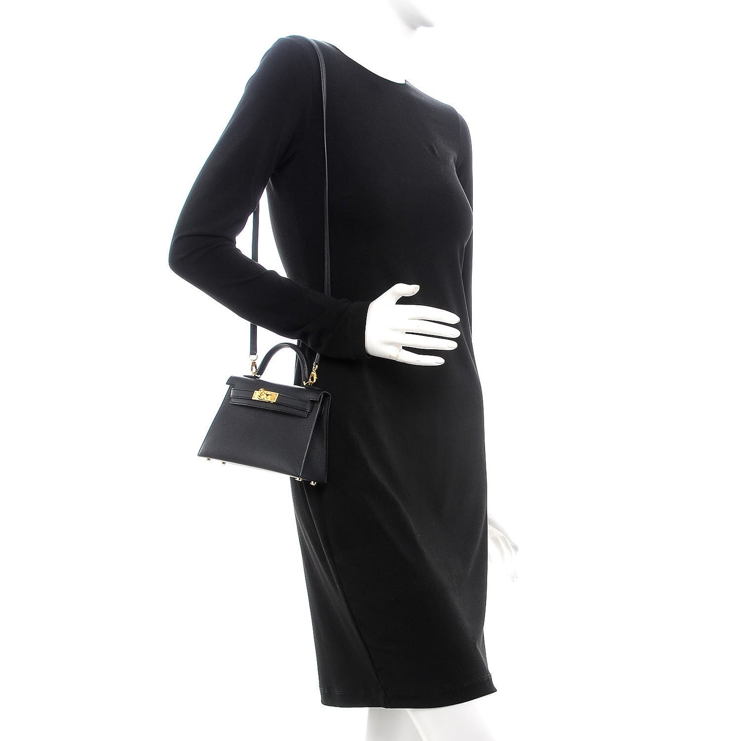 Chevre Chandra Mini Kelly Sellier 20 Black