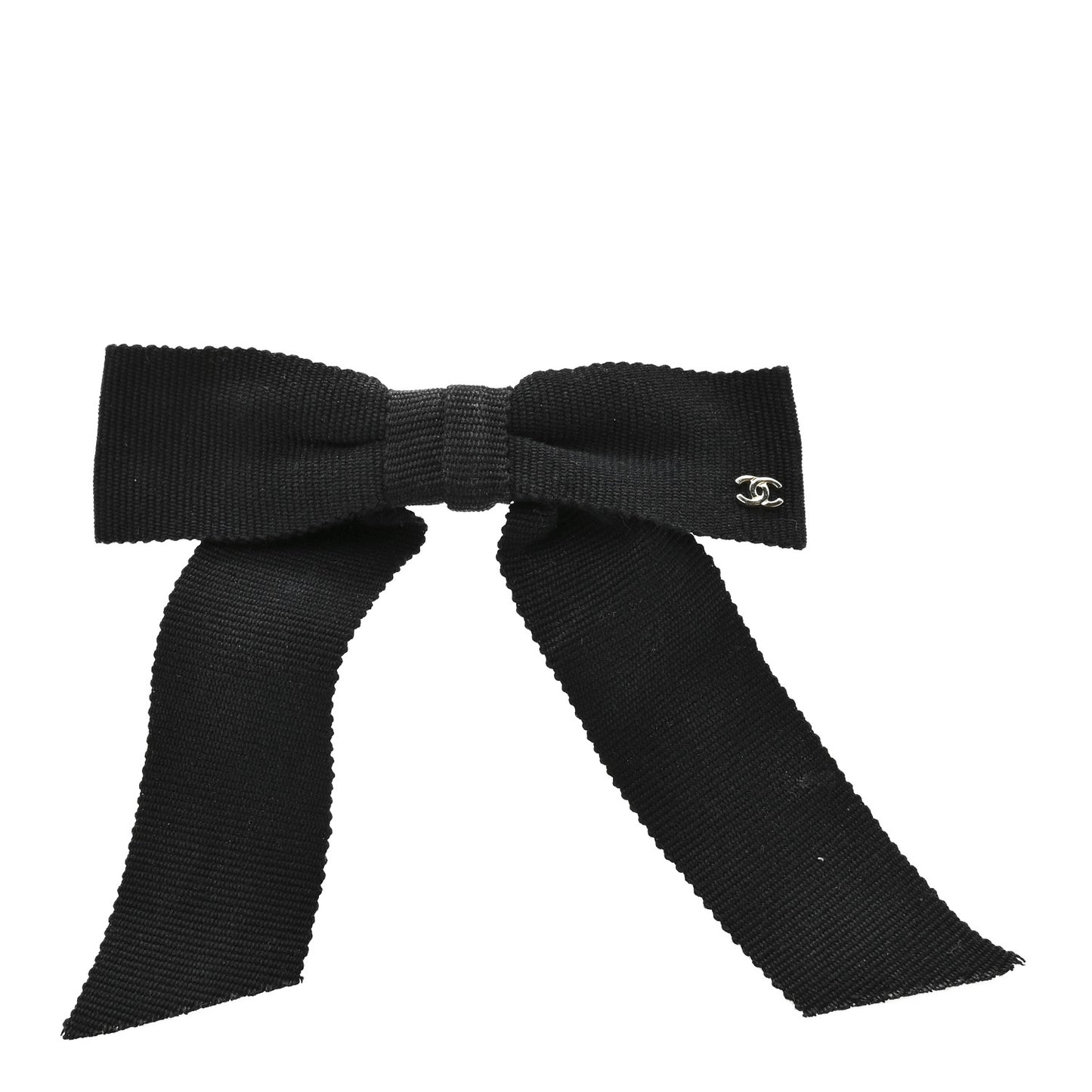 Grosgrain Bow CC Hair Clip Black