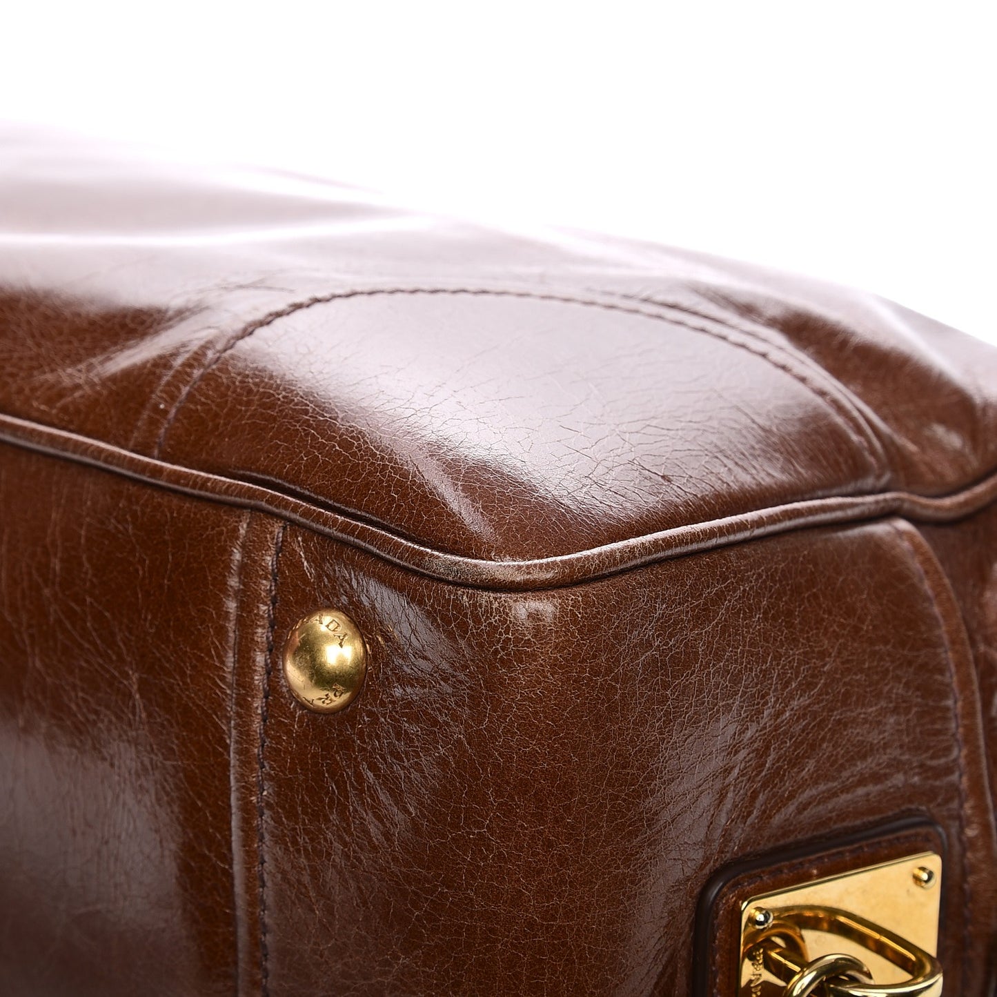 Vitello Shine Boston Bag Palissandro