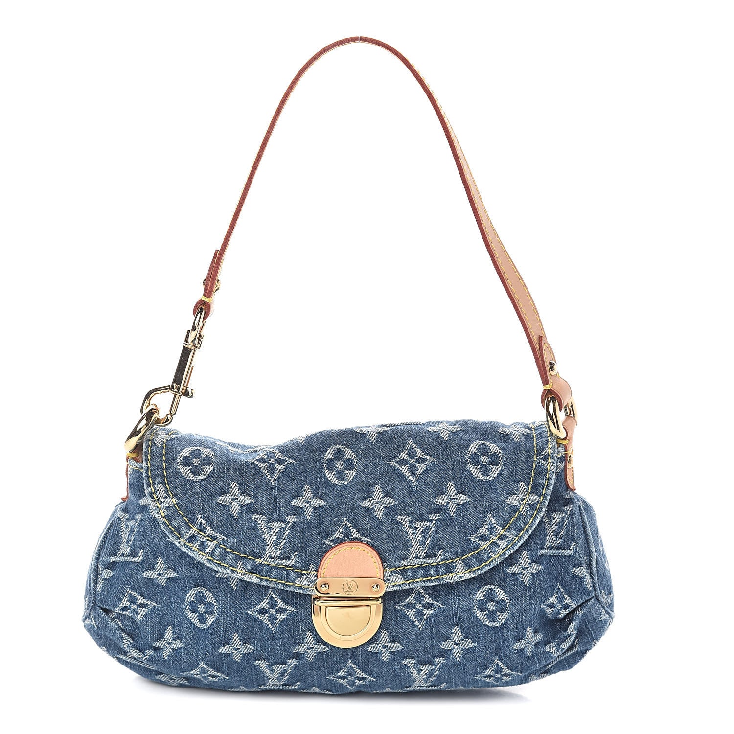 Louis Vuitton Monogram Denim Mini Pleaty Blue 1 of 8