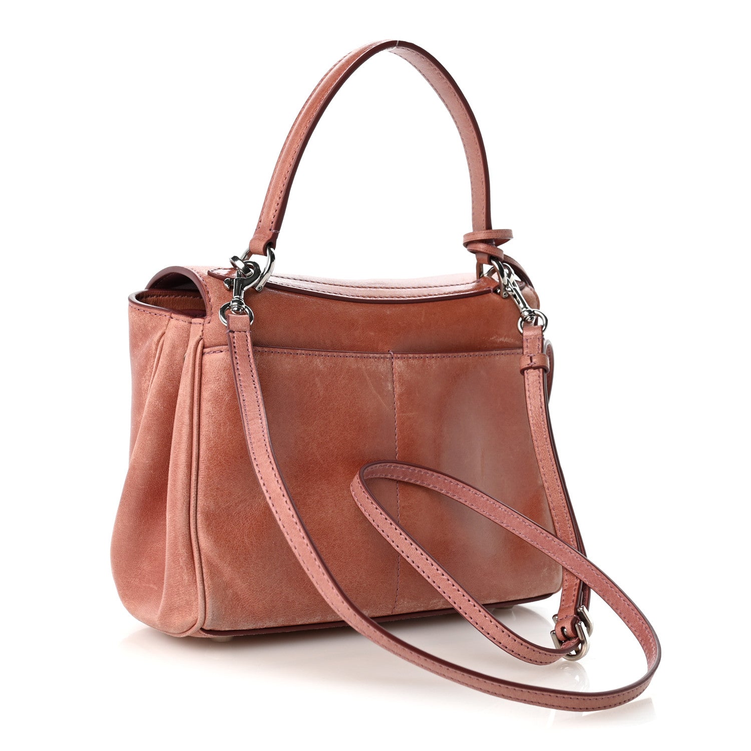 Balenciaga Vegetable Tanned Lambskin Mini Rodeo Top Handle Handbag Rose Quartz 3 of 13