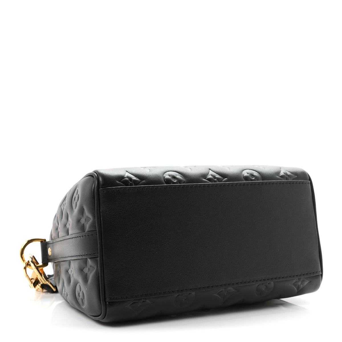 Lambskin Embossed Monogram Speedy 22 Bandouliere Black