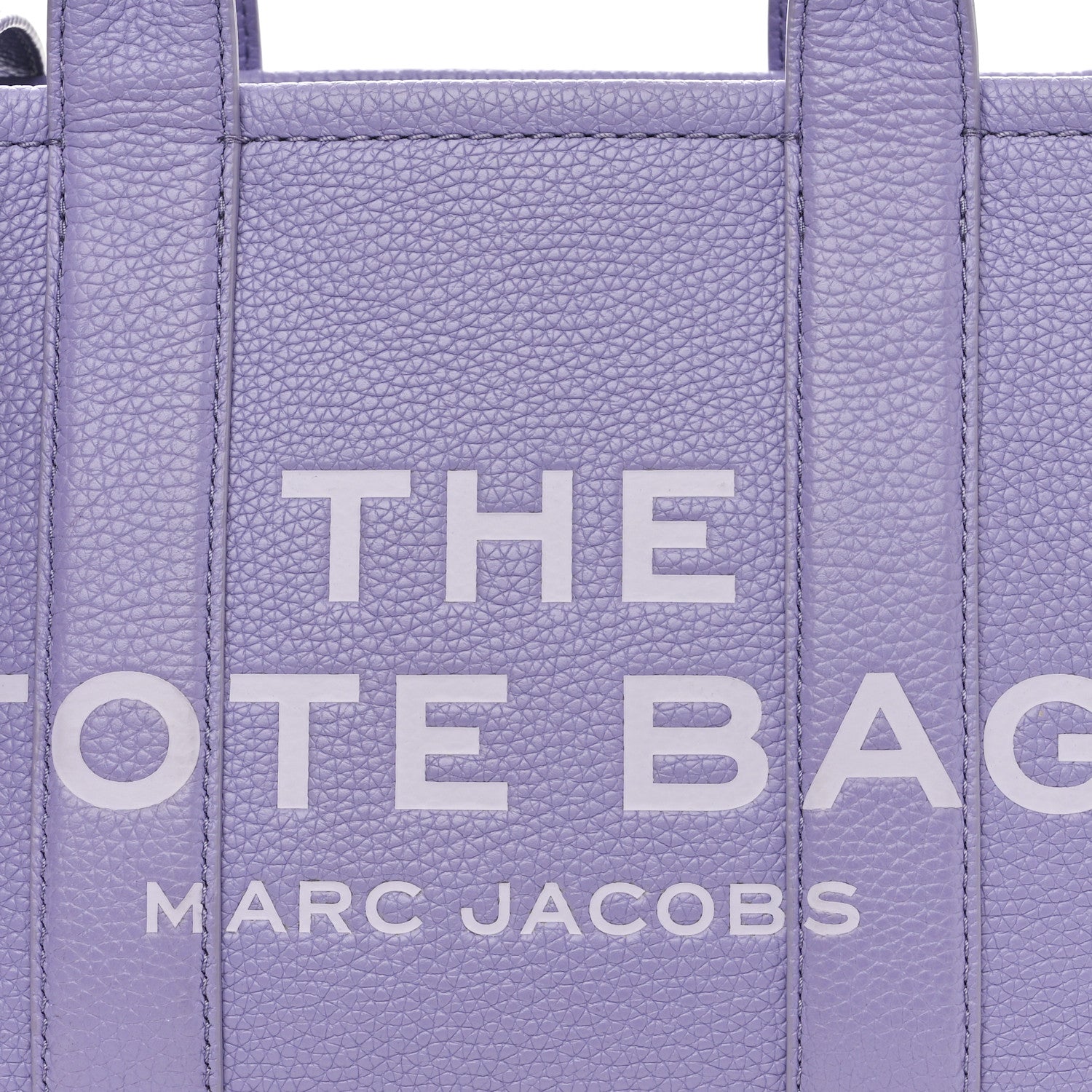 Marc Jacobs Grained Calfskin Mini The Tote Bag Purple 9 of 11