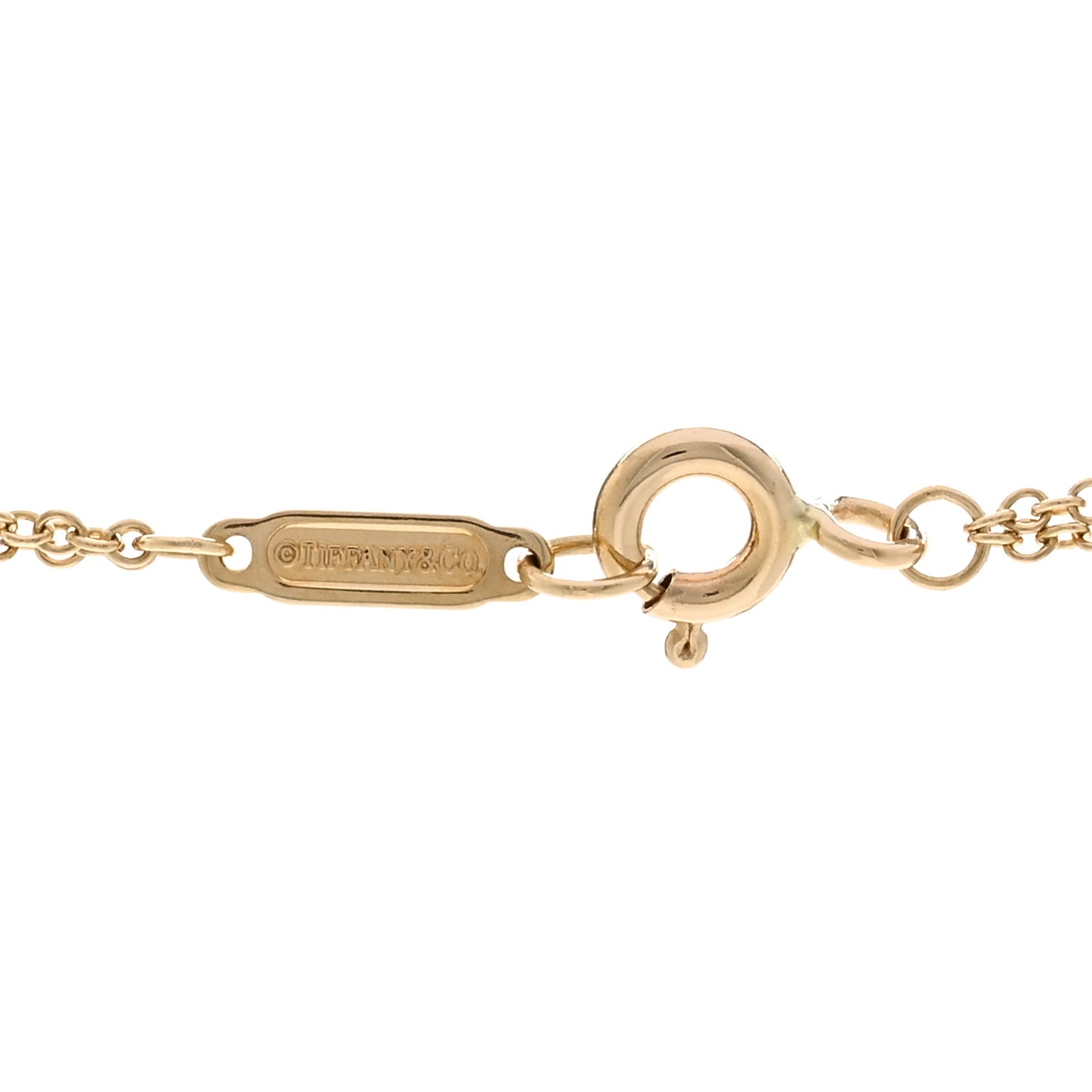 18K Yellow Gold Infinity Double Chain Pendant Necklace