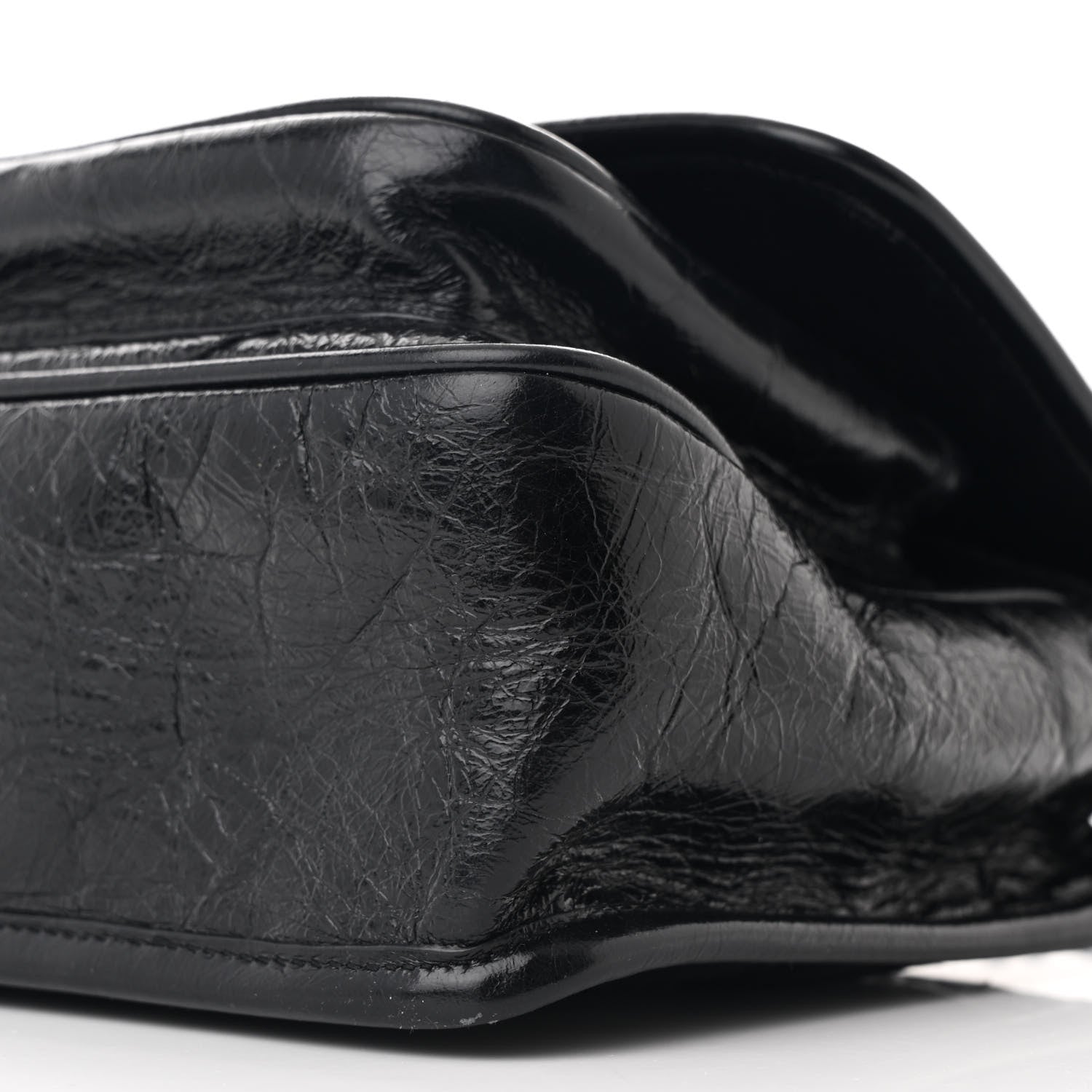 Saint Laurent Crinkled Calfskin Matelasse Monogram Baby Niki Chain Satchel Black 10 of 10