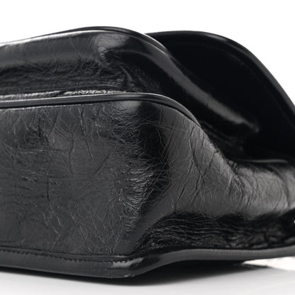 Saint Laurent Crinkled Calfskin Matelasse Monogram Baby Niki Chain Satchel Black 10 of 10