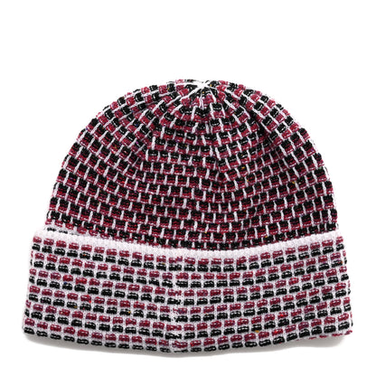 Chanel Cashmere CC Beanie Hat Pink Multicolor 3 of 6