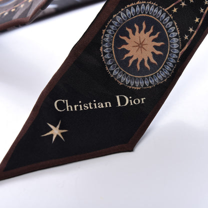 Christian Dior Silk Air Mitzah Scarf Brown Beige 6 of 6
