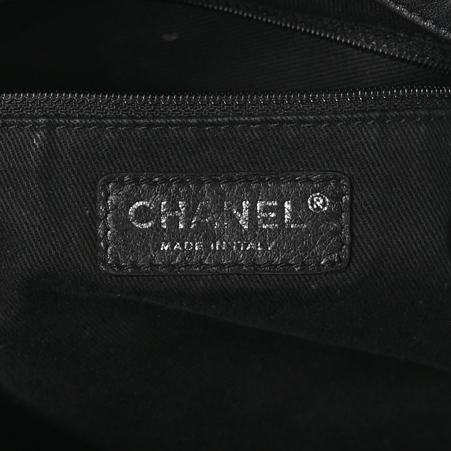 Lambskin Stitched Expandable Tote Black