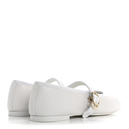 Chanel Lambskin Mary Jane Flats 36.5 White 5 of 10