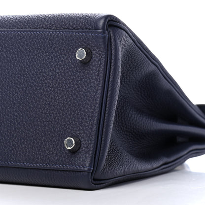 Hermes Togo Matte Alligator Kelly Retourne Touch 28 Bleu Nuit 10 of 10