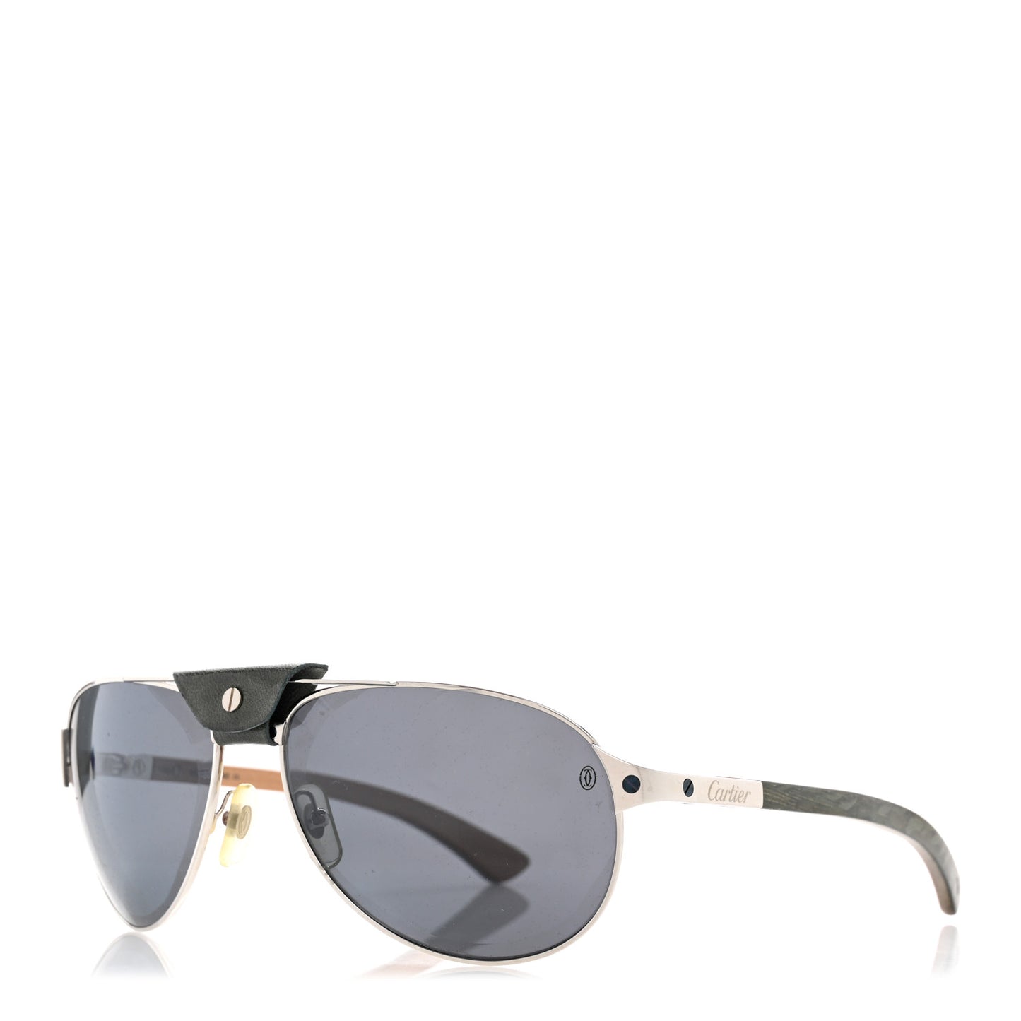 Metal Santos Dumont Aviator Sunglasses Silver