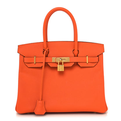 Hermes Epsom BIRKIN 30 Orange 1 of 12
