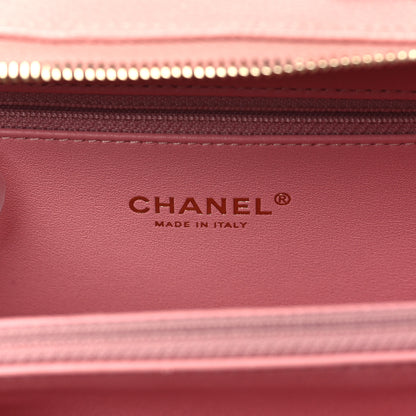 Chanel Caviar Quilted Medium CC Filigree Vanity Case Rose Pink 6 of 10