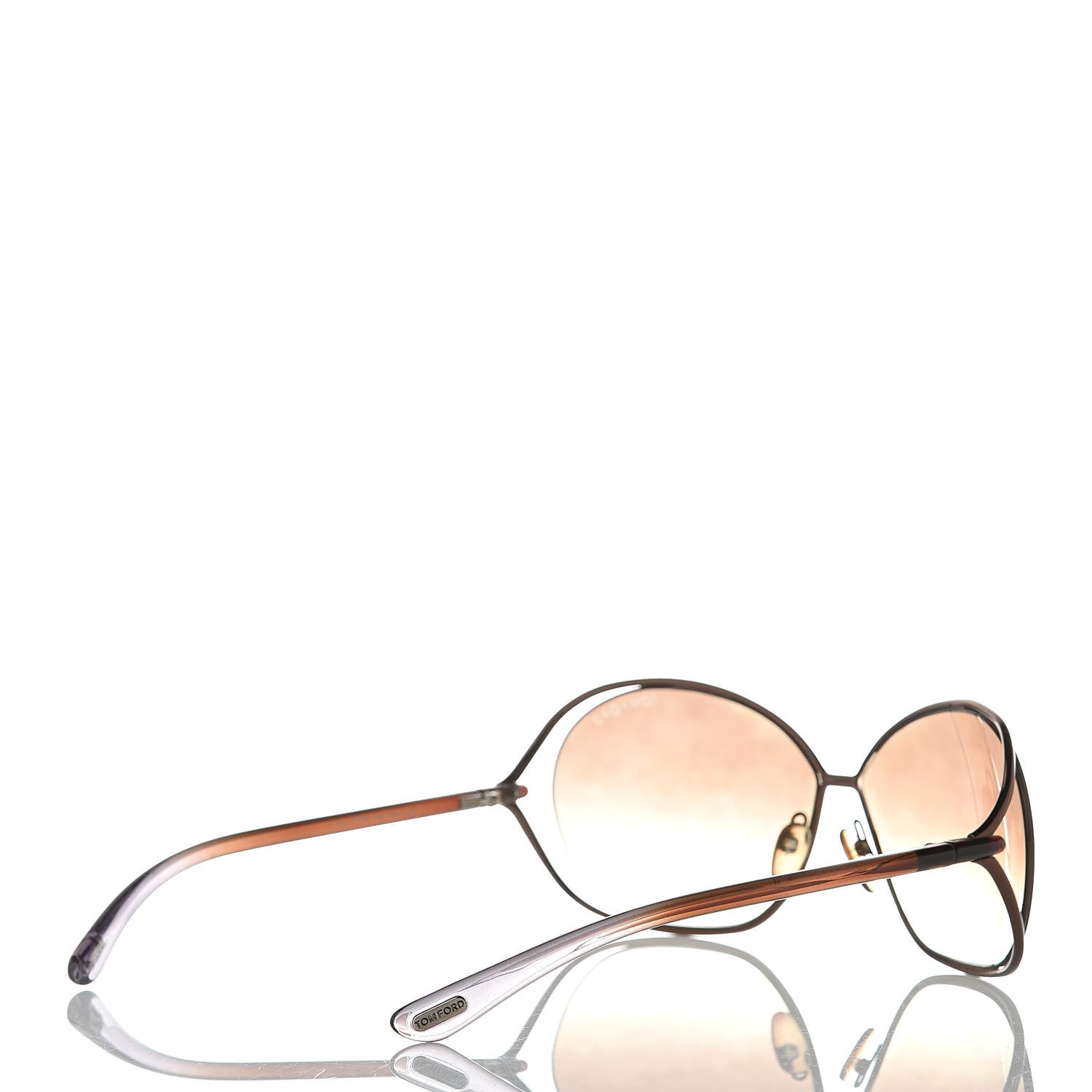 Tom Ford Carla Soft Square Sunglasses TF157 Dark Brown 4 of 9