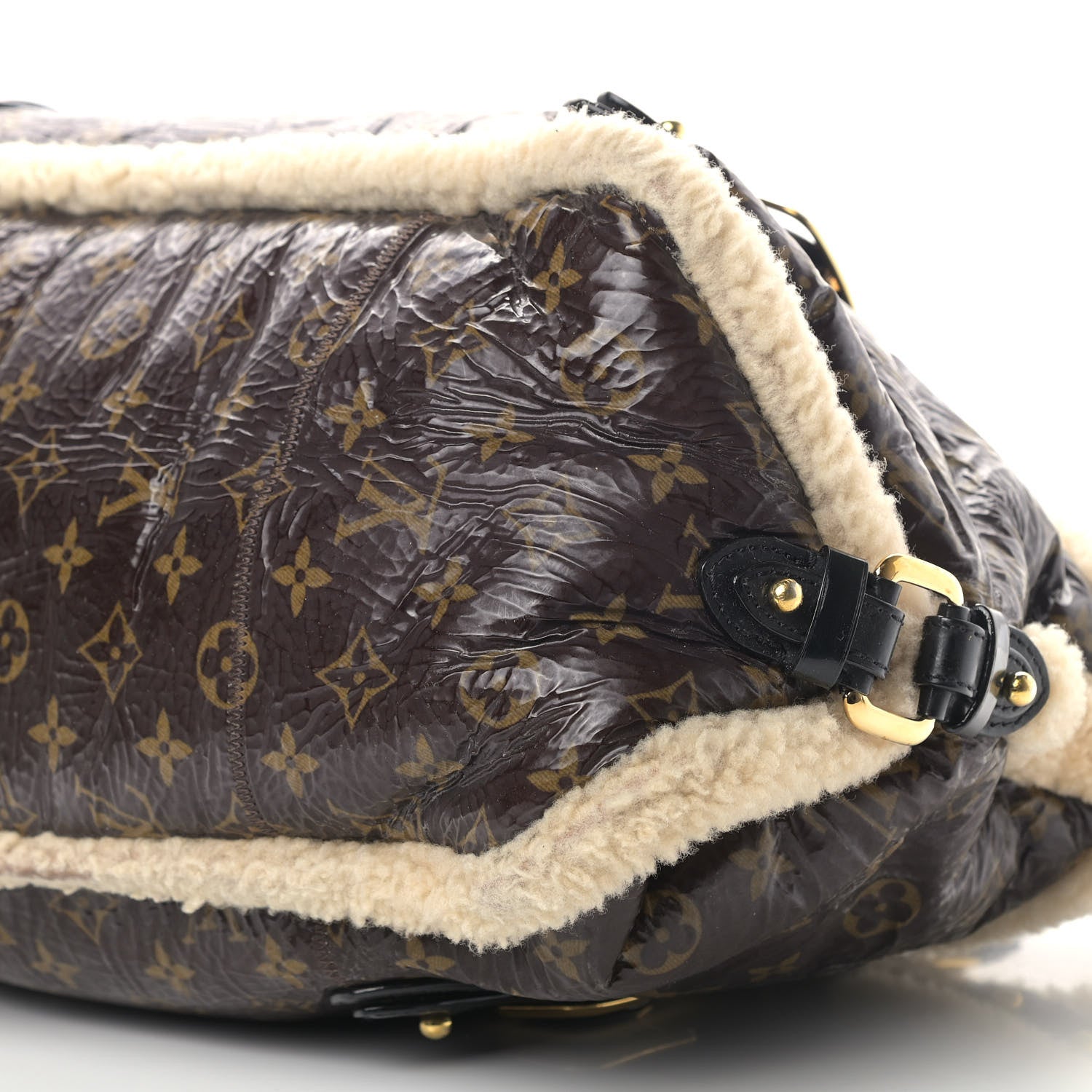 Louis Vuitton Patent Monogram Shearling Sac Thunder 8 of 8