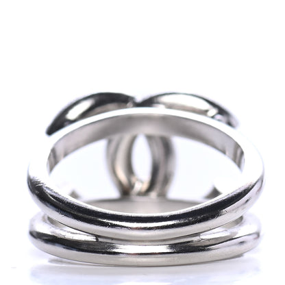 Chanel Crystal CC Ring 54 Silver 2 of 3