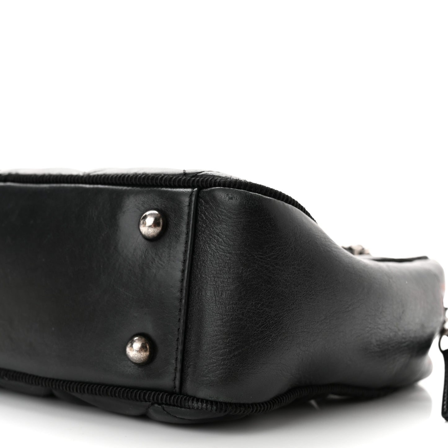 Calfskin Quilted Small Ballerine Camera Case Black