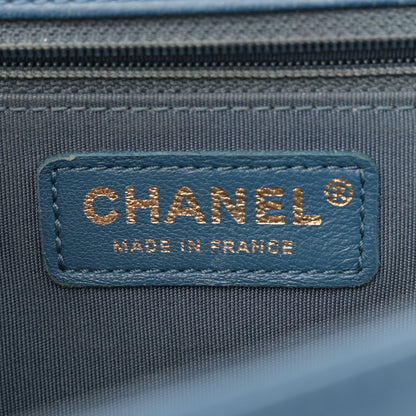 Chanel Lambskin Quilted New Medium Boy Flap Dark Blue 6 of 15