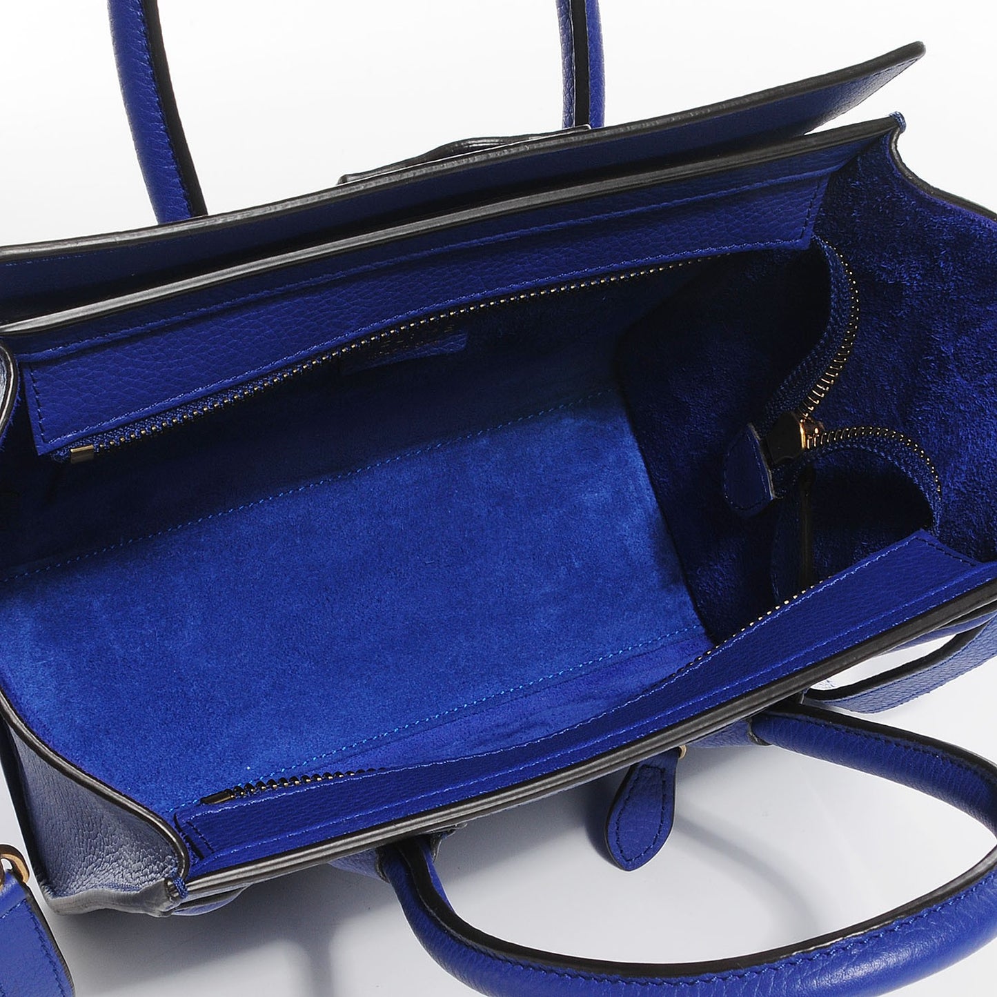 Drummed Calfskin Nano Luggage Indigo