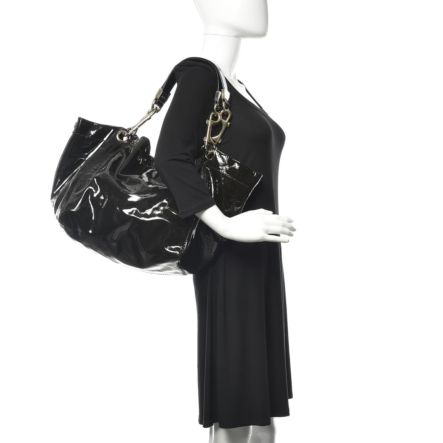 Jimmy Choo Patent Lola Oversized Tote Black 2 of 11