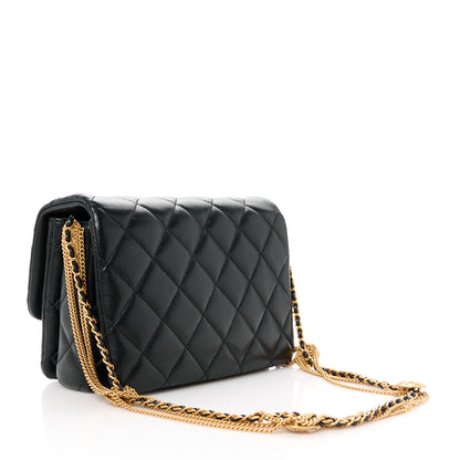 Chanel Lambskin Quilted Mini Medallion Multi Chain Flap Black 3 of 11