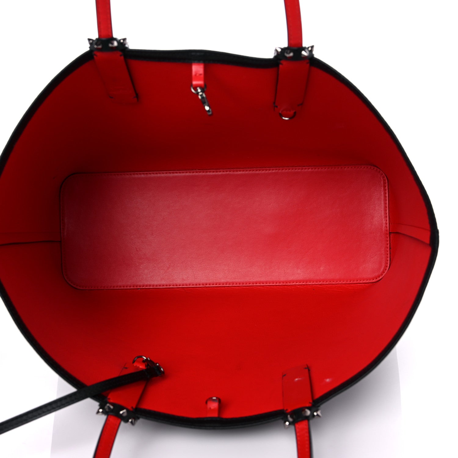 Christian Louboutin Calfskin Spikes East West Cabata Tote Black 5 of 16