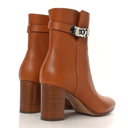 Hermes Calfskin Saint Germain Ankle Boots 37 Gold 4 of 10