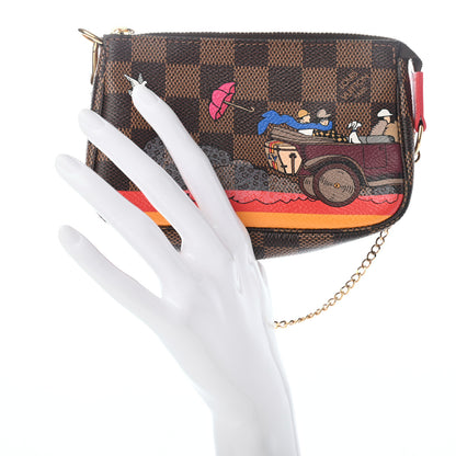Louis Vuitton Damier Ebene 2015 Christmas Animation Mini Pochette Accessories 4 of 12