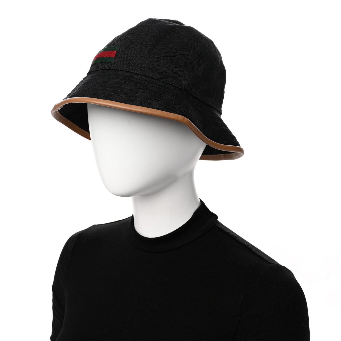 Monogram Web Bucket Hat M Black