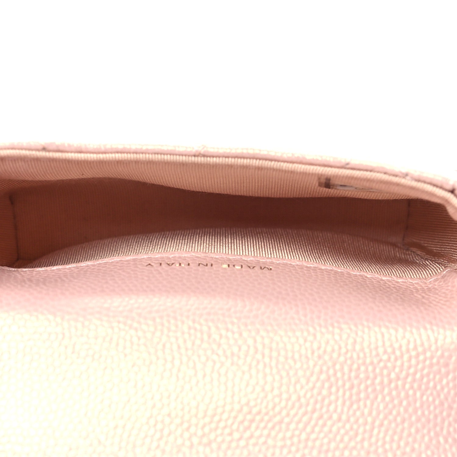 Chanel Iridescent Caviar Quilted Pearl On Top Coin Purse With Chain Light Pink 5 of 11