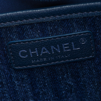 Chanel Denim Quilted Jungle Stroll Hobo Bag Blue 10 of 19