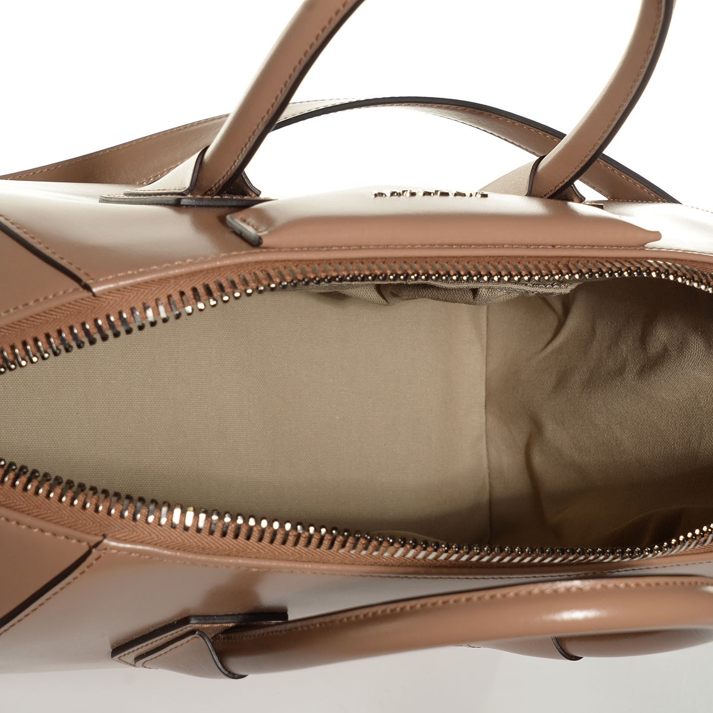 Shiny Lord Calfskin Medium Antigona Dark Beige