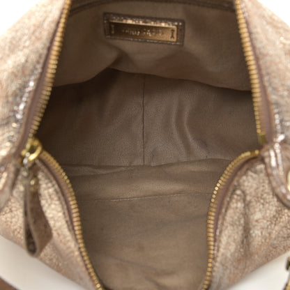 Jimmy Choo Suede Large Solar Hobo Metallic Gold 7 of 10
