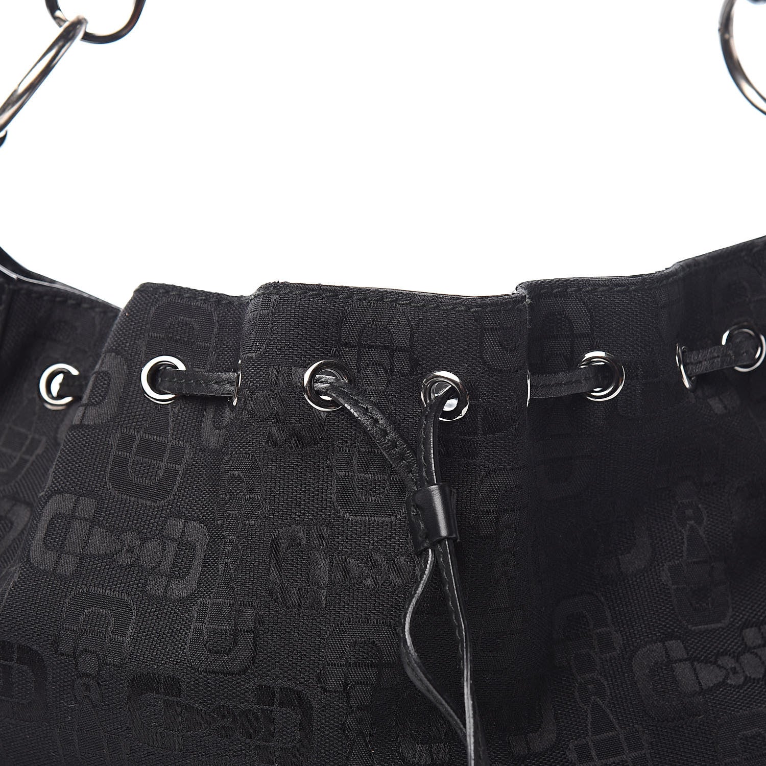 Gucci Horsebit Print Hobo Black 10 of 10