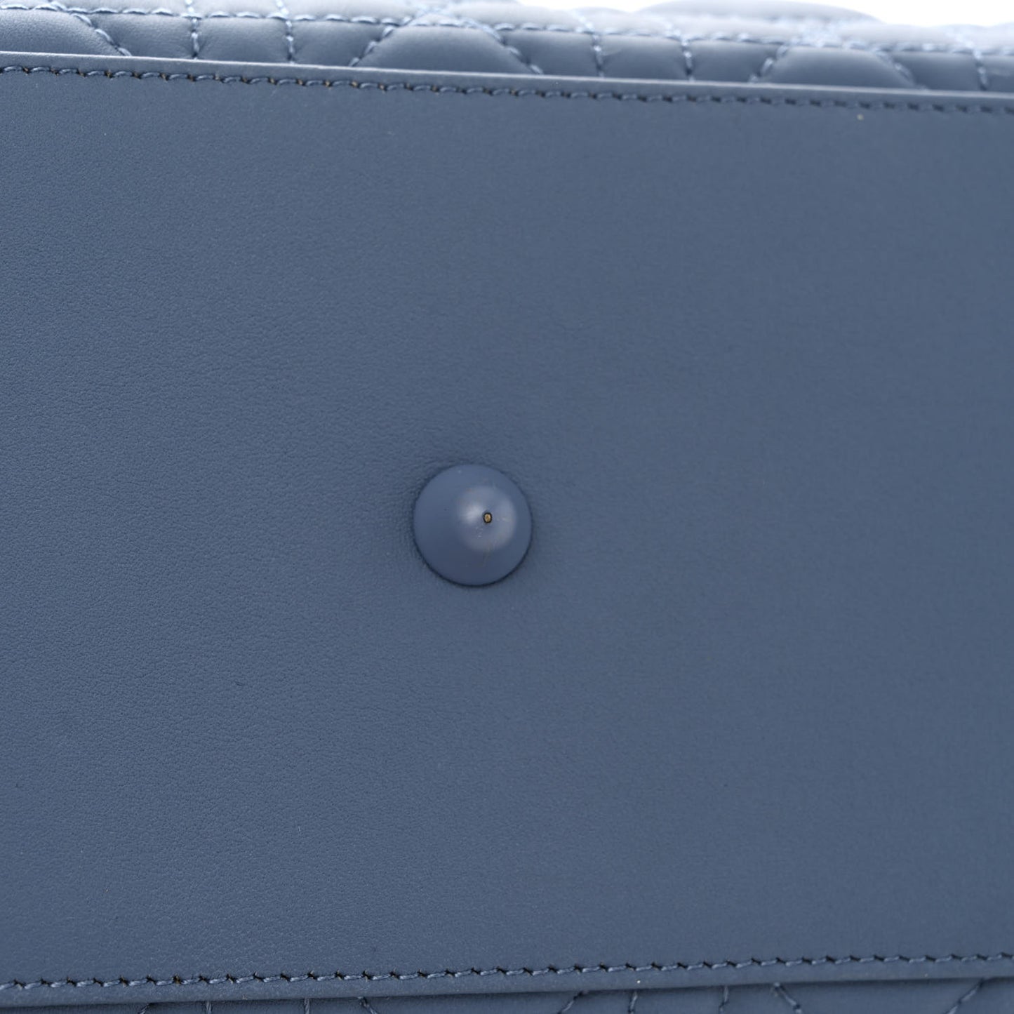 Ultra Matte Calfskin Cannage Large Lady Dior Blue