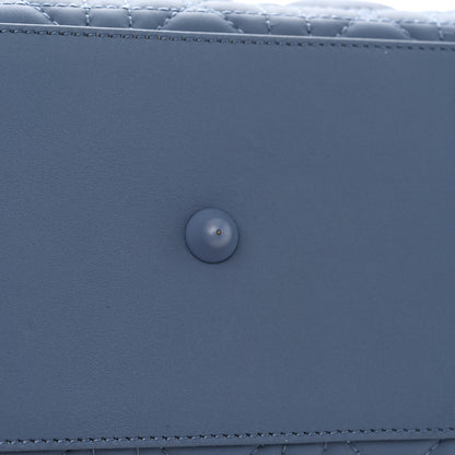 Christian Dior Ultra Matte Calfskin Cannage Large Lady Dior Blue 11 of 14