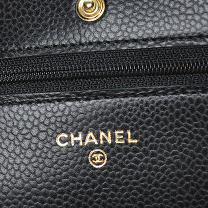 Chanel Caviar Quilted Wallet On Chain WOC Black 6 of 9