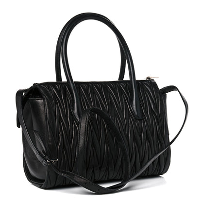 Miu Miu Nappa Matelasse Tote Black 3 of 23
