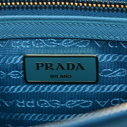 Prada Saffiano Mini Galleria Double Zip Tote Turchese 7 of 11