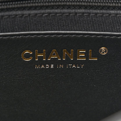 Chanel Lambskin Quilted Braided CC Accordion Flap Bag Black 6 of 12