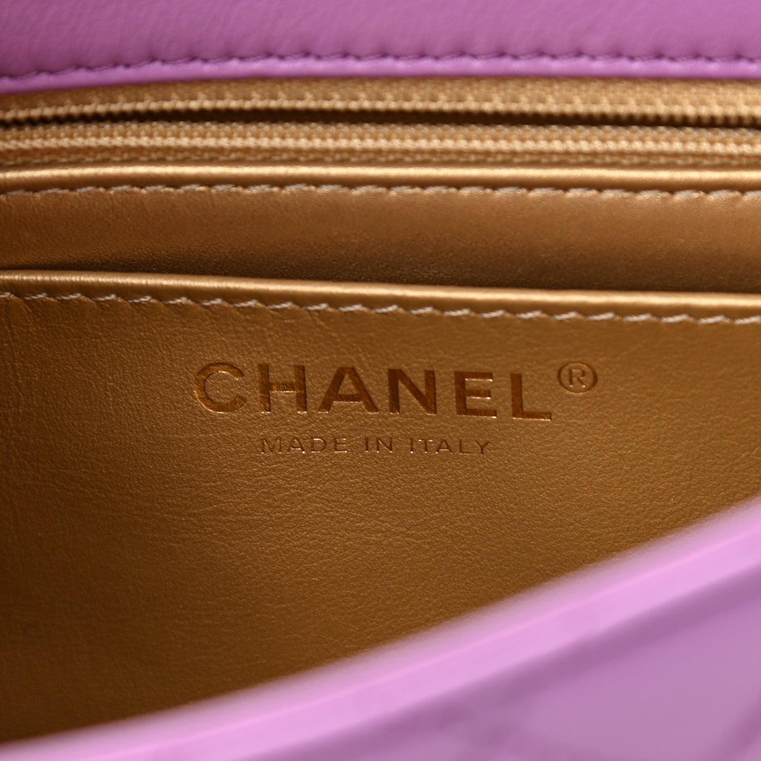 Chanel Lambskin Quilted Mini Pearl Crush Flap Purple 8 of 10