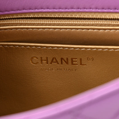 Chanel Lambskin Quilted Mini Pearl Crush Flap Purple 8 of 10